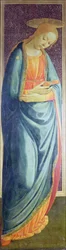 Jungfru Maria, 1473 (högra flygeln av en diptyk av bebådelsen) (panel)